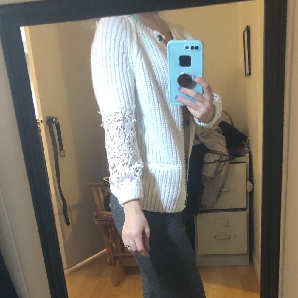 White Lauren Conrad cardigan